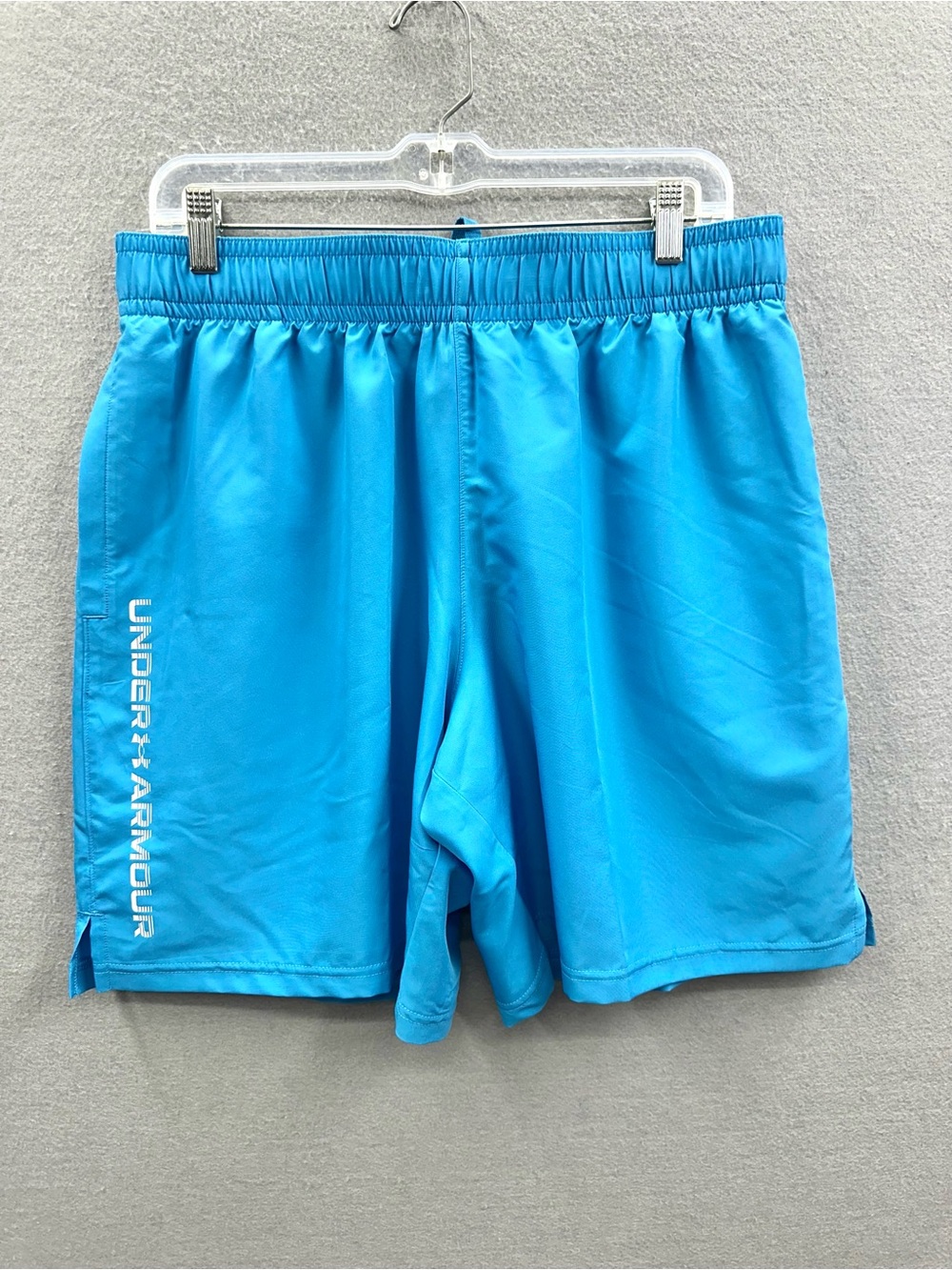 Under Armour UA Woodmark Woven Shorts Men’s Large  Blue Loose Fit Elastic Waist